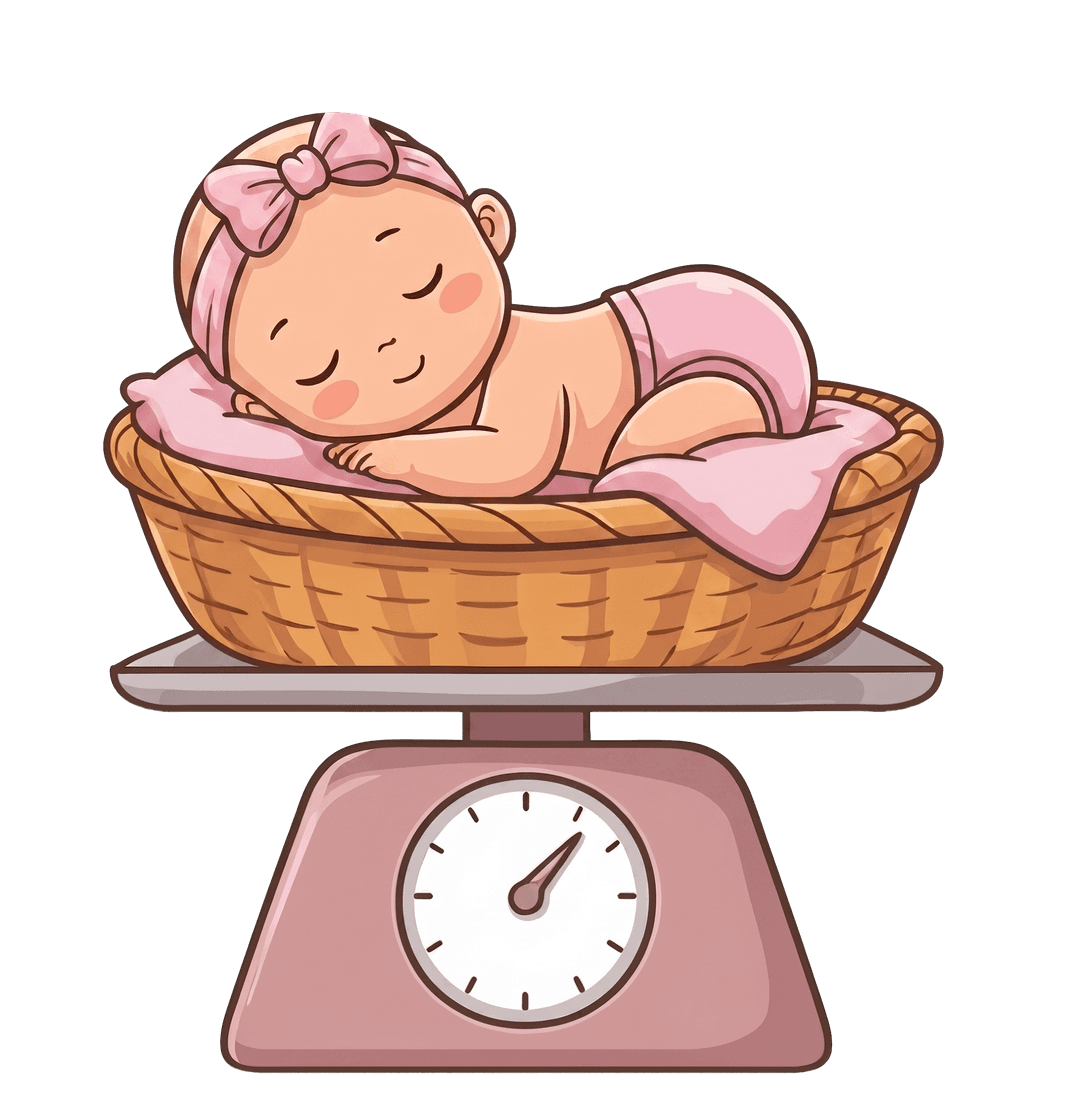 Bébé sur une balance